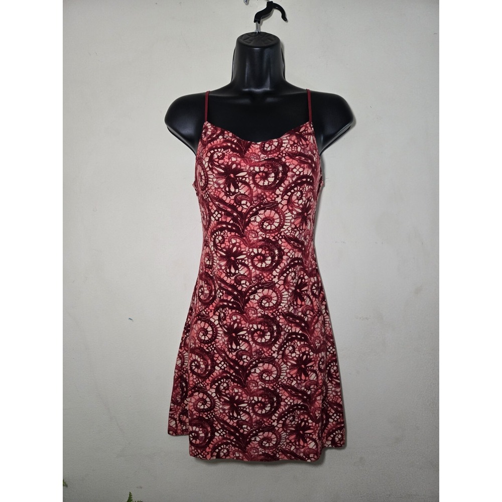 Vtg Y2K TEEZE ME Sz S Floral Tie Dye Mini Dress beach Coconut Girl